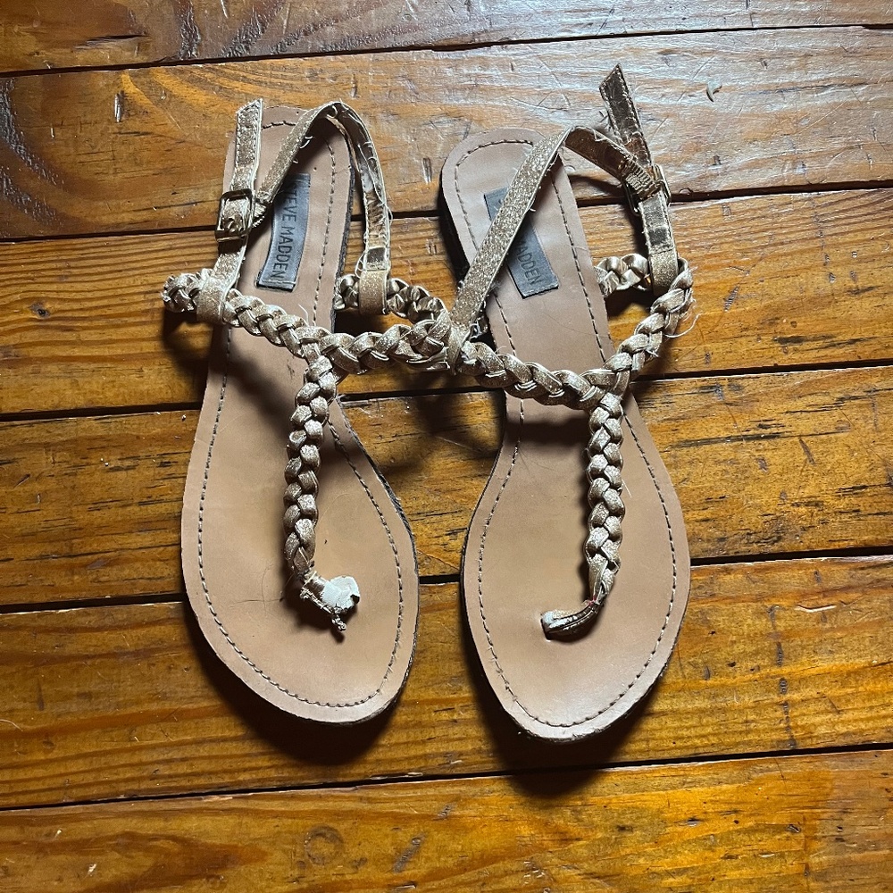 Steve Madden gold sandals